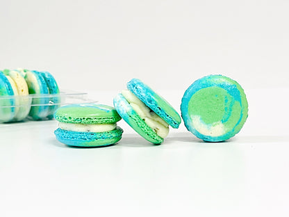6 Pack Blueberry Pistachio French Macarons - Macaron Centrale