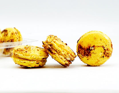 6 Pack Burnt Almond Macarons - Macaron Centrale