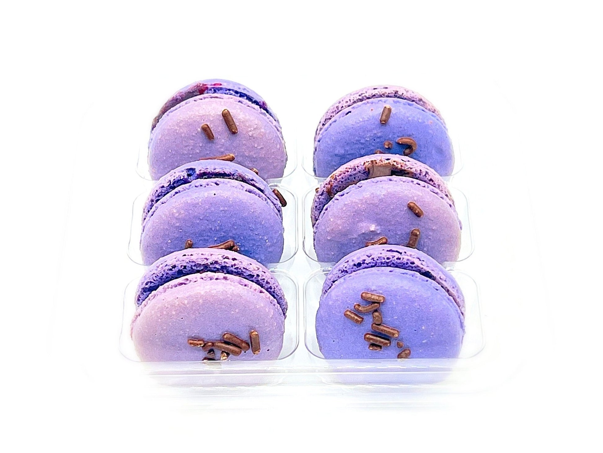 6 Pack Chocolate Beet French Macarons - Macaron Centrale