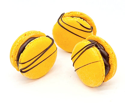 6 Pack Chocolate Marmalade French Macarons - Macaron Centrale