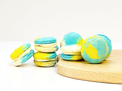 6 Pack Doraemon Inspired French Macaron | Vanilla Custard Macarons - Macaron Centrale6 Pack