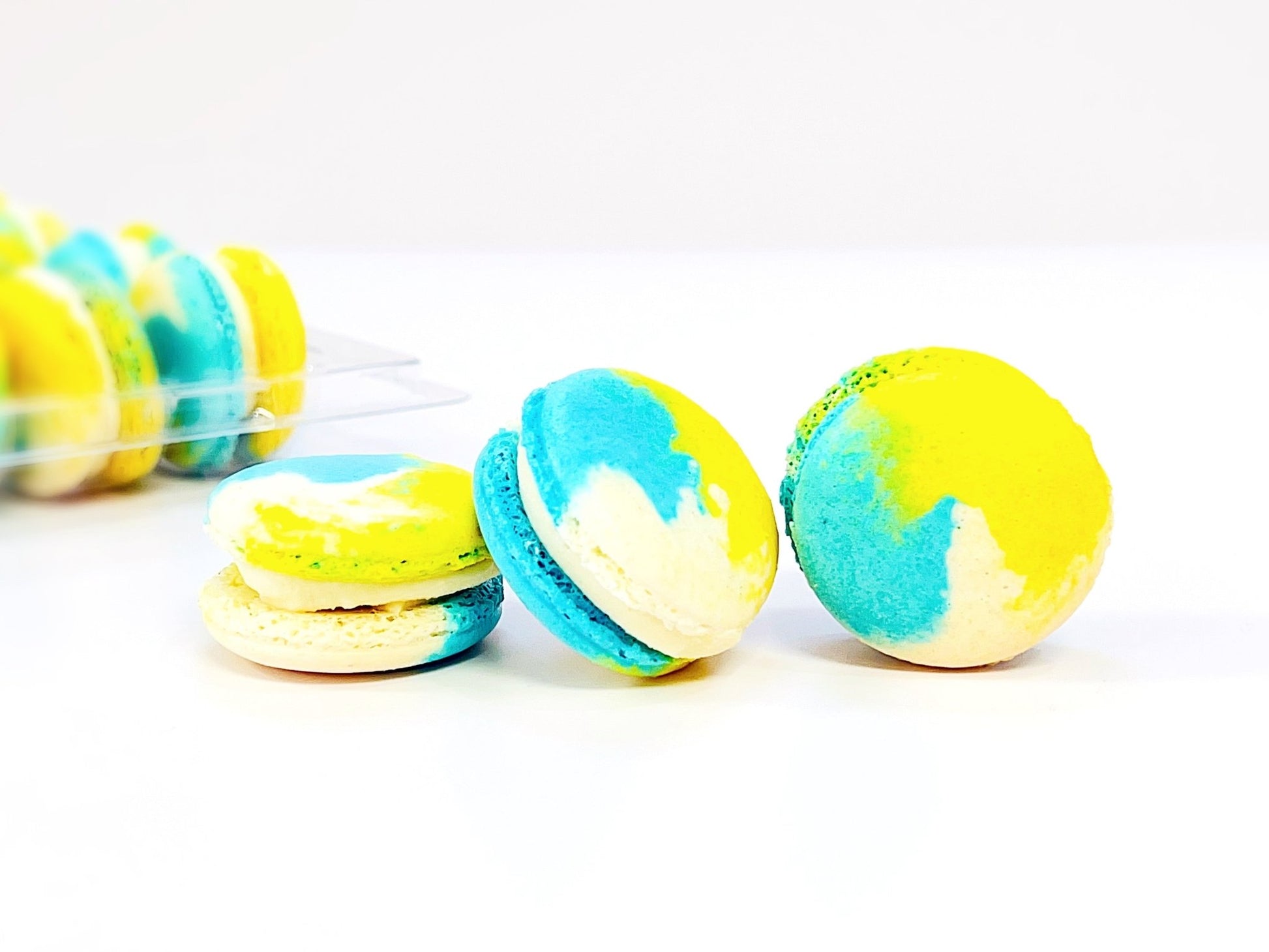 6 Pack Doraemon Inspired French Macaron | Vanilla Custard Macarons - Macaron Centrale6 Pack