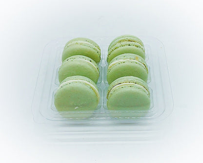 6 Pack light green macarons | apple white chocolate buttercream macaron. - Macaron Centrale