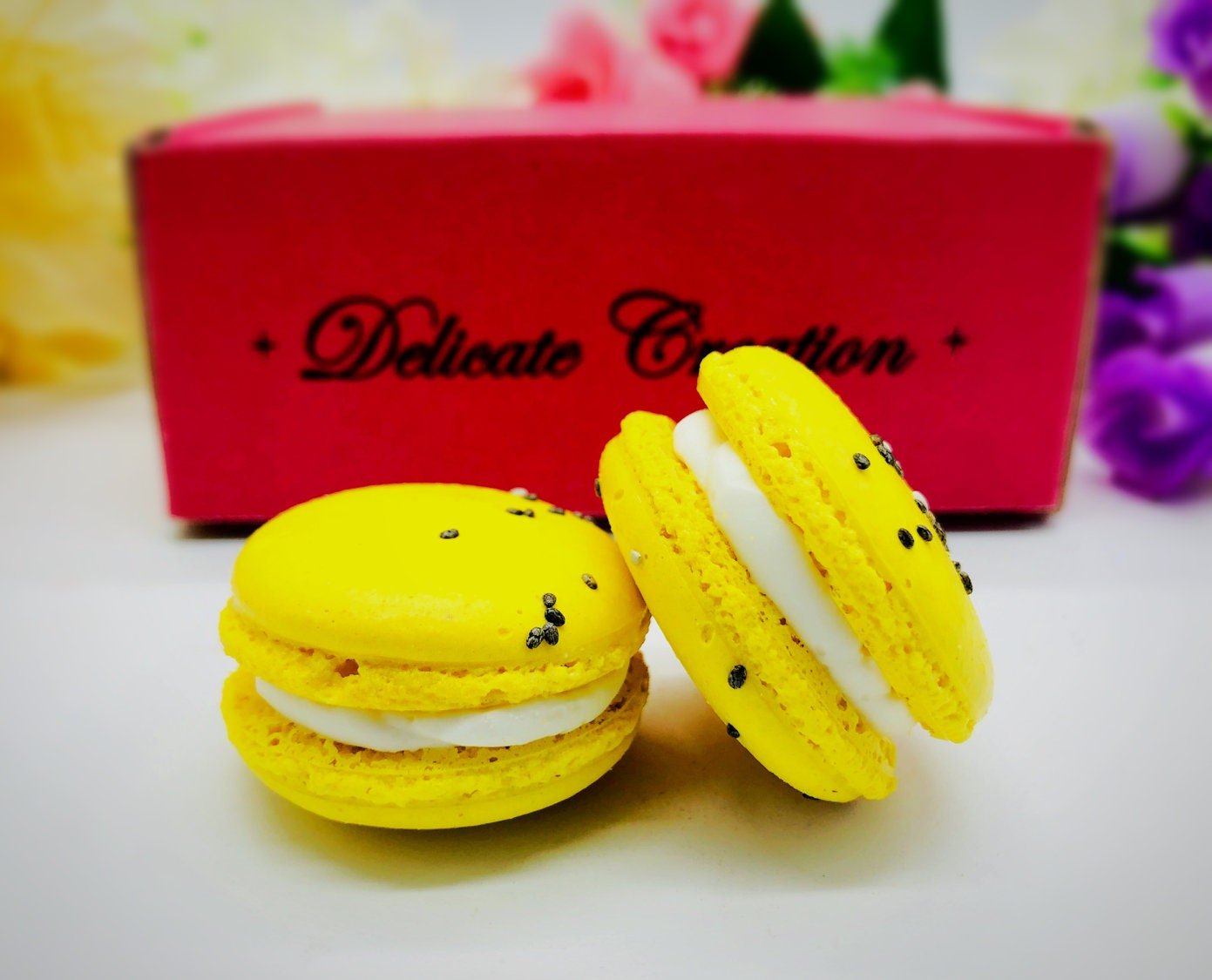 6 Pack Passion Fruit Macarons - Macaron Centrale