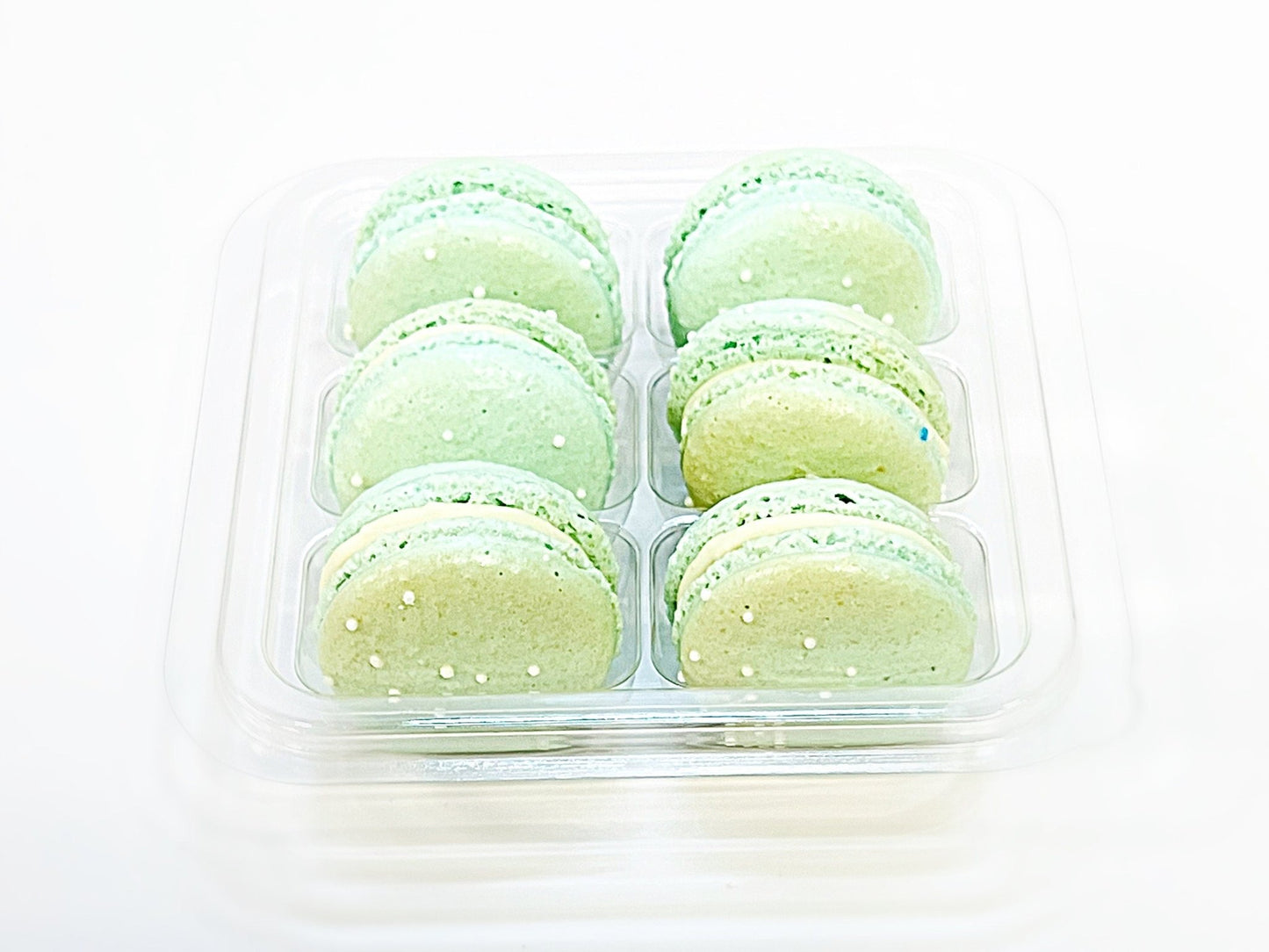 6 Pack Peppermint & Blueberry French Macarons - Macaron Centrale