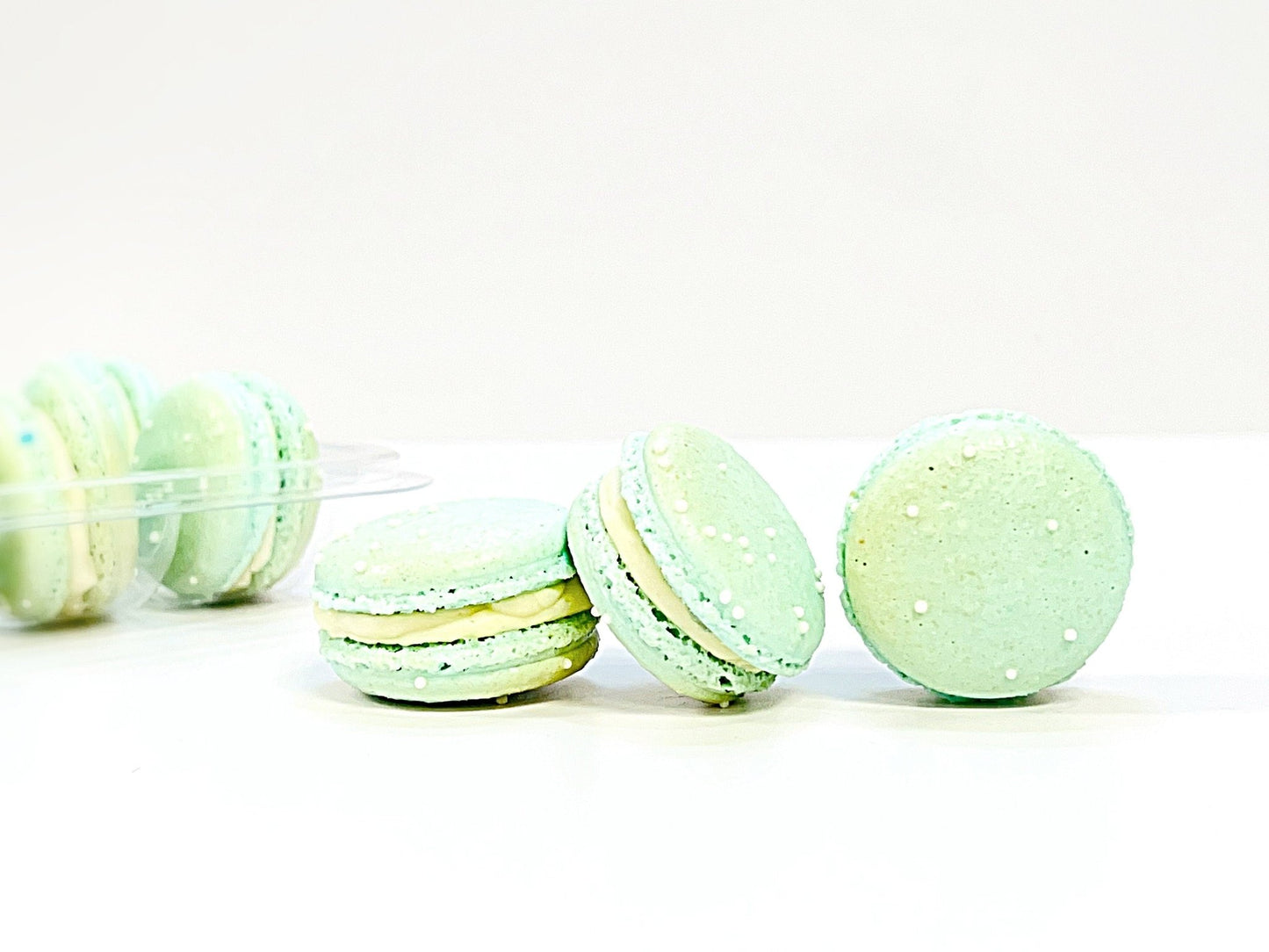 6 Pack Peppermint & Blueberry French Macarons - Macaron Centrale