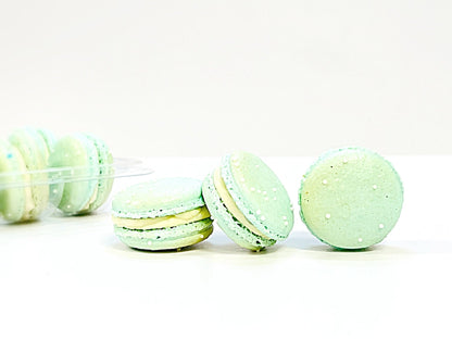 6 Pack Peppermint & Blueberry French Macarons - Macaron Centrale