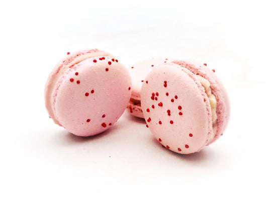 6 Pack pomegranate French macarons - Macaron Centrale