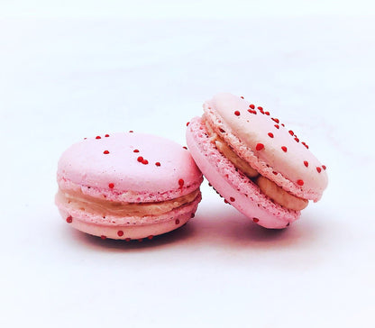 6 Pack pomegranate French macarons - Macaron Centrale