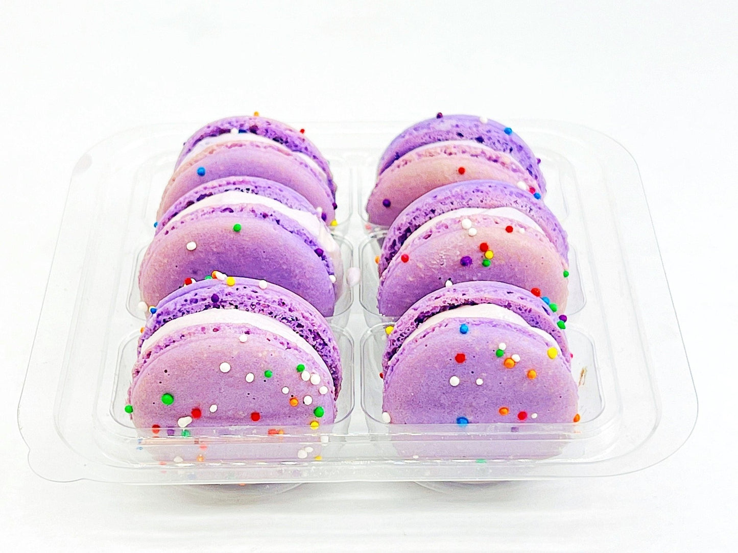 6 Pack Purple Birthday (Blueberry Pomegranate) French Macarons - Macaron Centrale