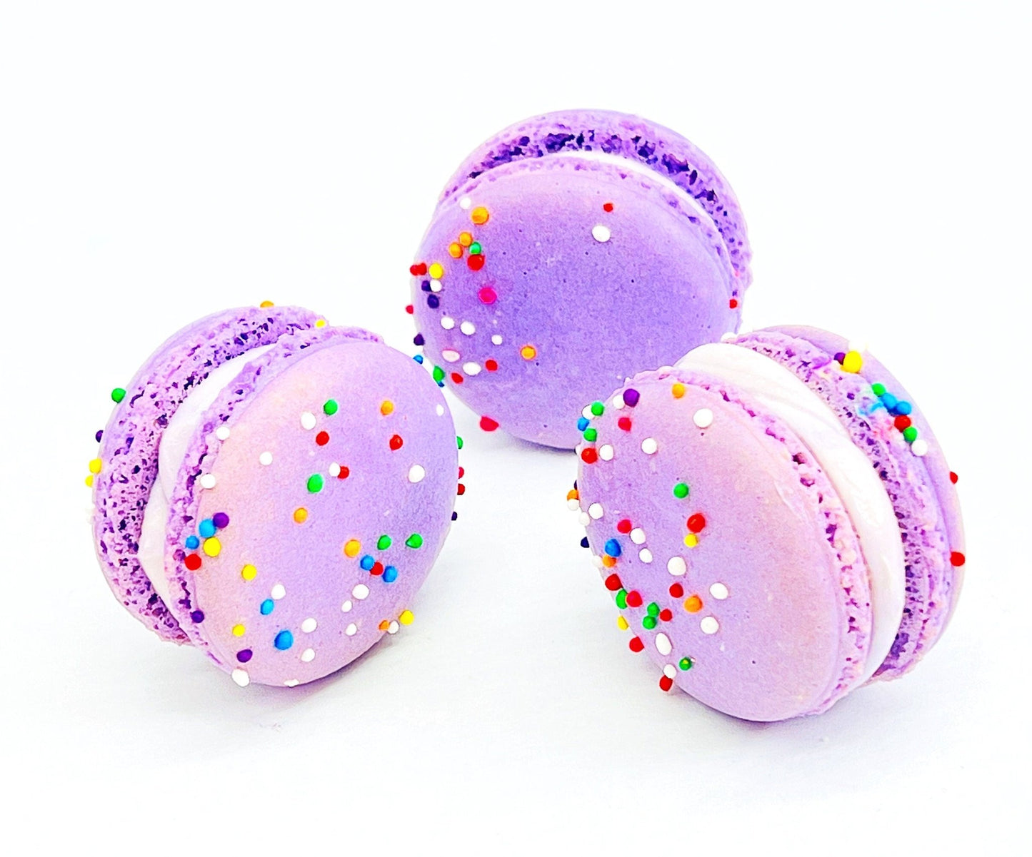 6 Pack Purple Birthday (Blueberry Pomegranate) French Macarons - Macaron Centrale