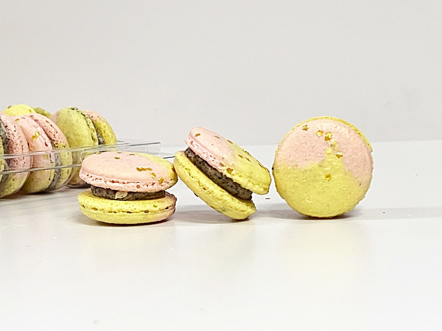 6 Pack Space Edition Mac | Pastel Pink Nebula Macarons - Macaron Centrale