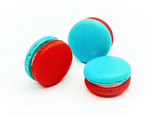 6 Pack Straw - Blueberry Macarons - Macaron Centrale