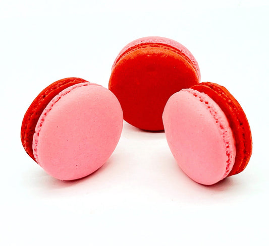 6 Pack Straw - Pomegranate Macarons - Macaron Centrale