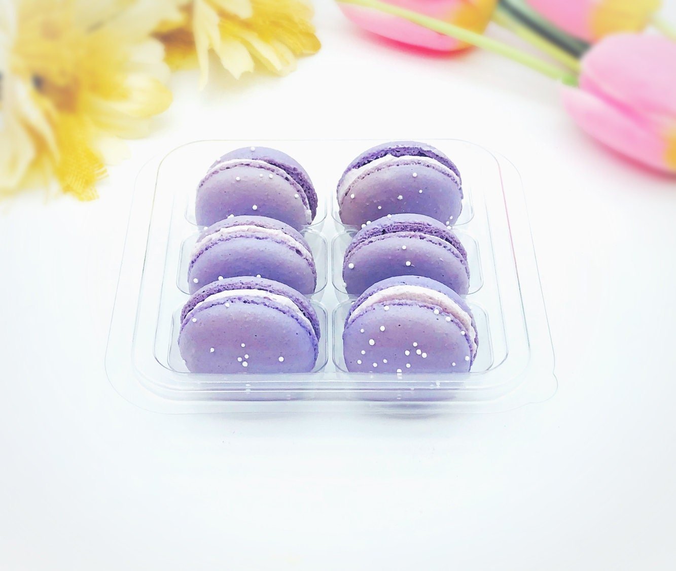 6 Pack taro macarons | ideal for celebratory events. - Macaron Centrale