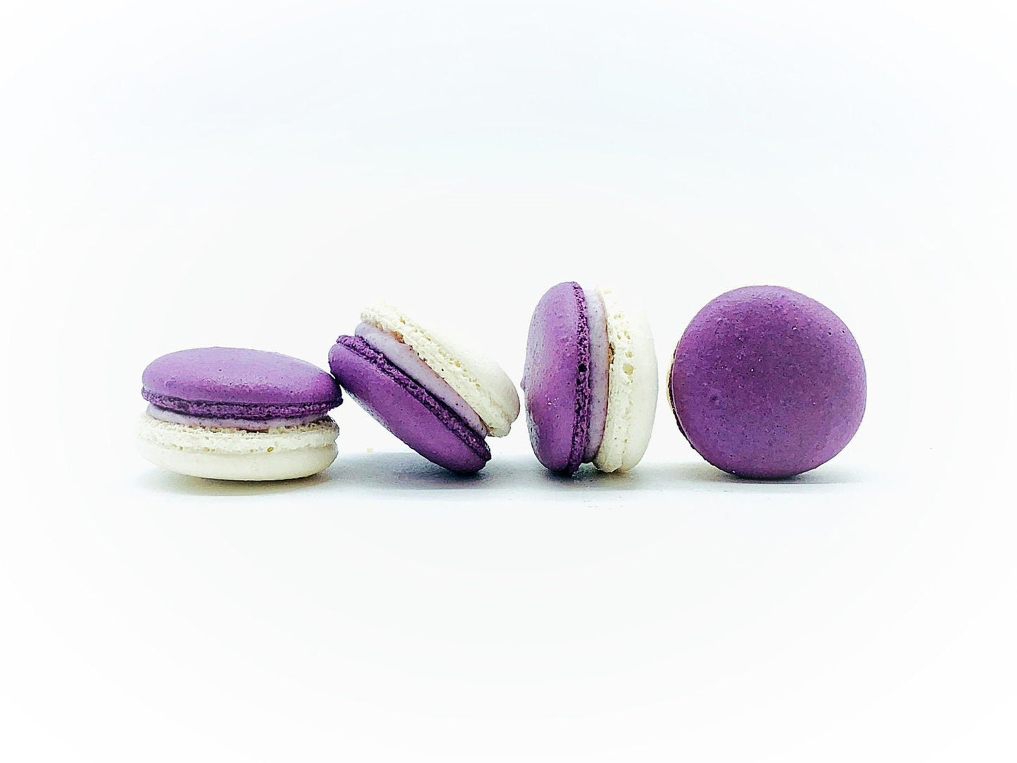 6 Pack Taro White Chocolate Ganache Macarons - Macaron Centrale