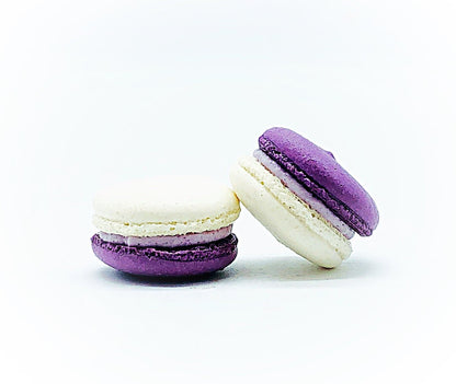 6 Pack Taro White Chocolate Ganache Macarons - Macaron Centrale