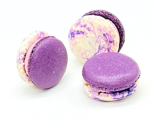 6 Pack | Ube White Chocolate French Macarons - Macaron Centrale