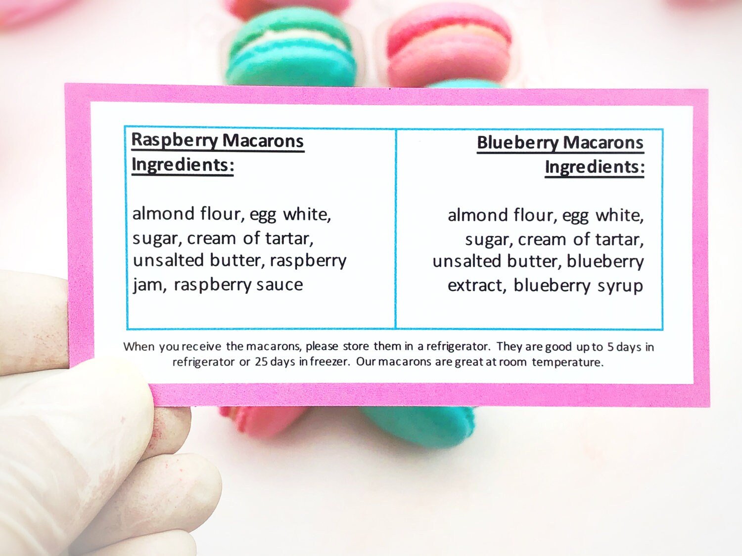 6 Raspberry & Blueberry Macarons Value Pack - Macaron Centrale