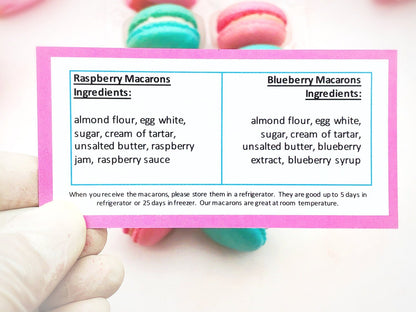 6 Raspberry & Blueberry Macarons Value Pack - Macaron Centrale