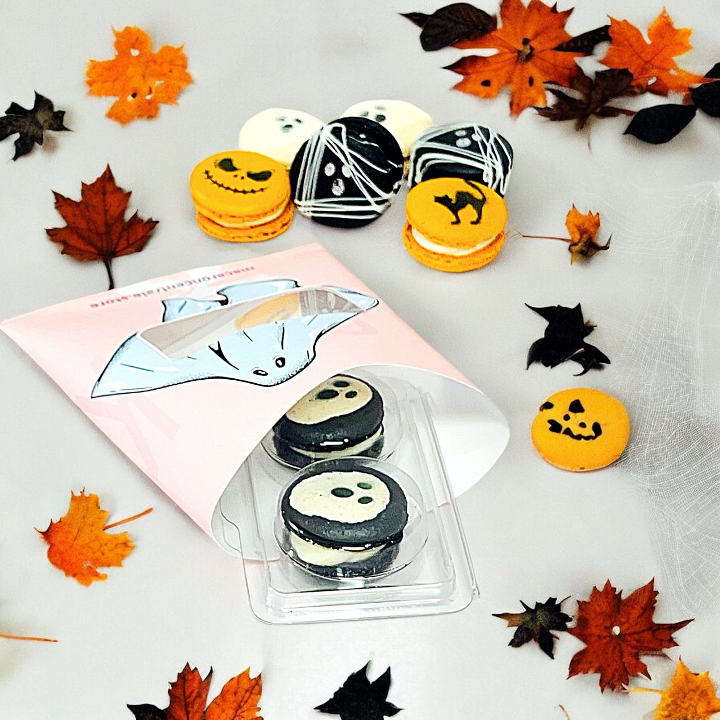 Customizable Halloween Macaron Pouch Set