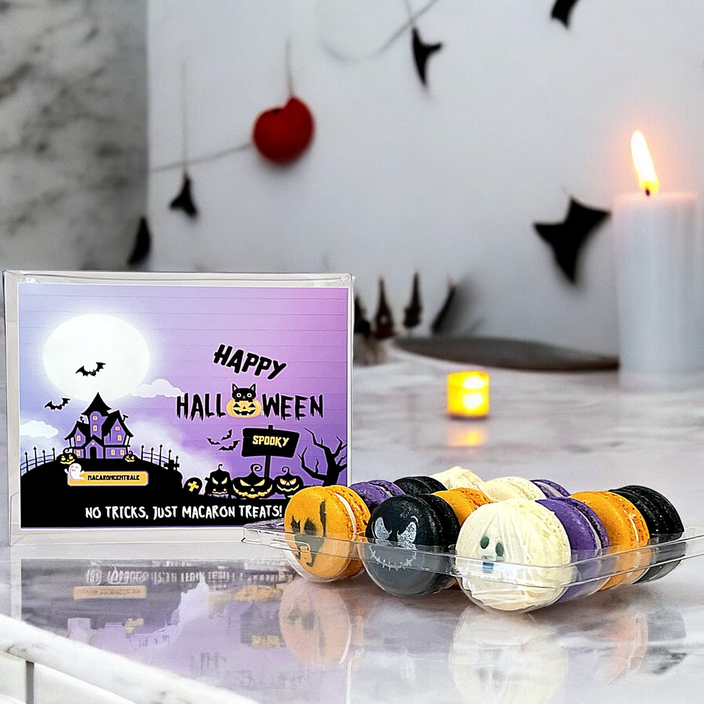 No Tricks, Just Macaron Treats! Halloween Set French Macarons