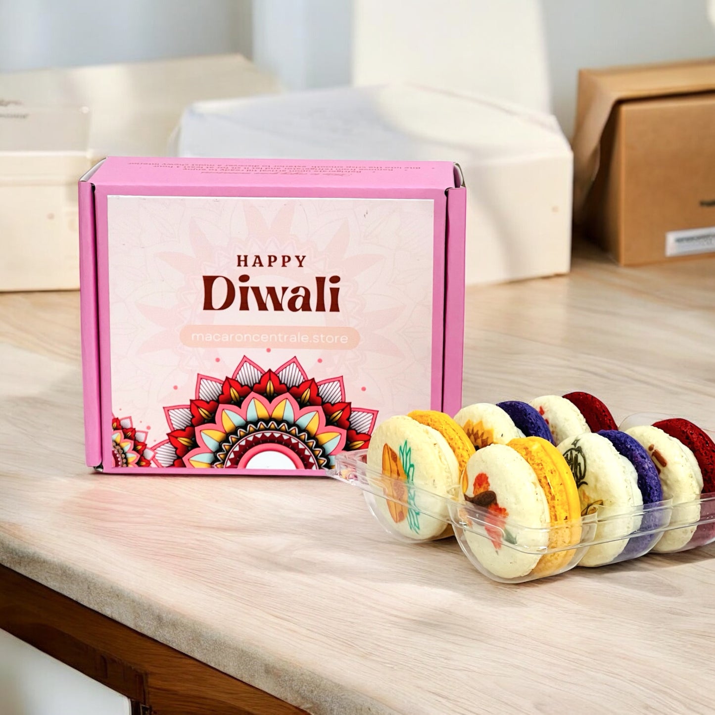 Diwali Celebration Macarons | Available in 6, 12 & 24 Pack | A Perfect Gift for Diwali Celebrations