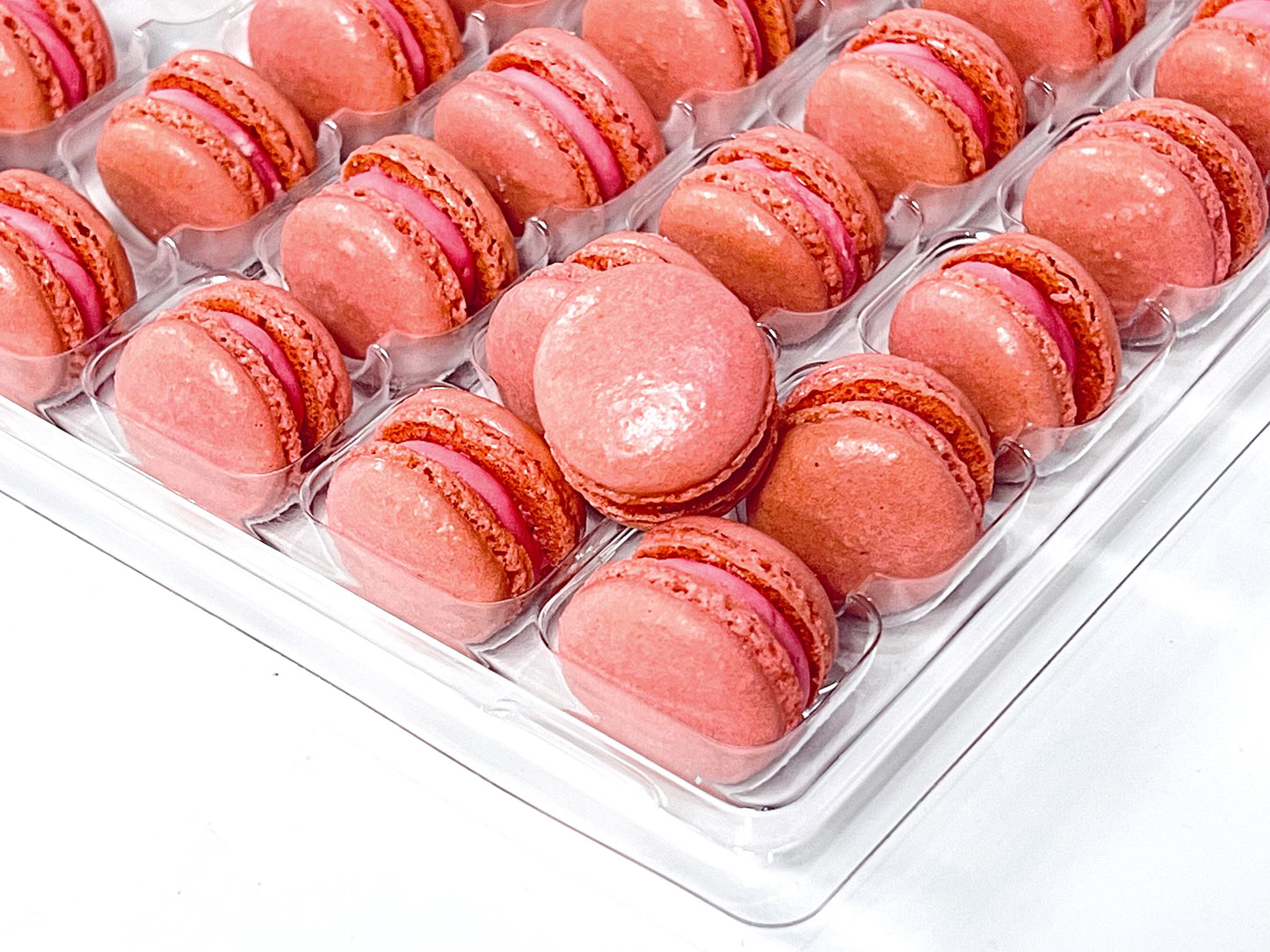 Raspberry Mini Macarons - Perfect for Decorating Cupcakes, Cakes, Ice Cream, and More!