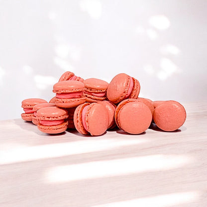 Raspberry Mini Macarons - Perfect for Decorating Cupcakes, Cakes, Ice Cream, and More!