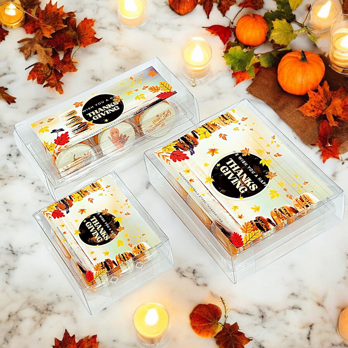 We Wish You a Happy Thanksgiving Macaron Set – Customizable Flavors