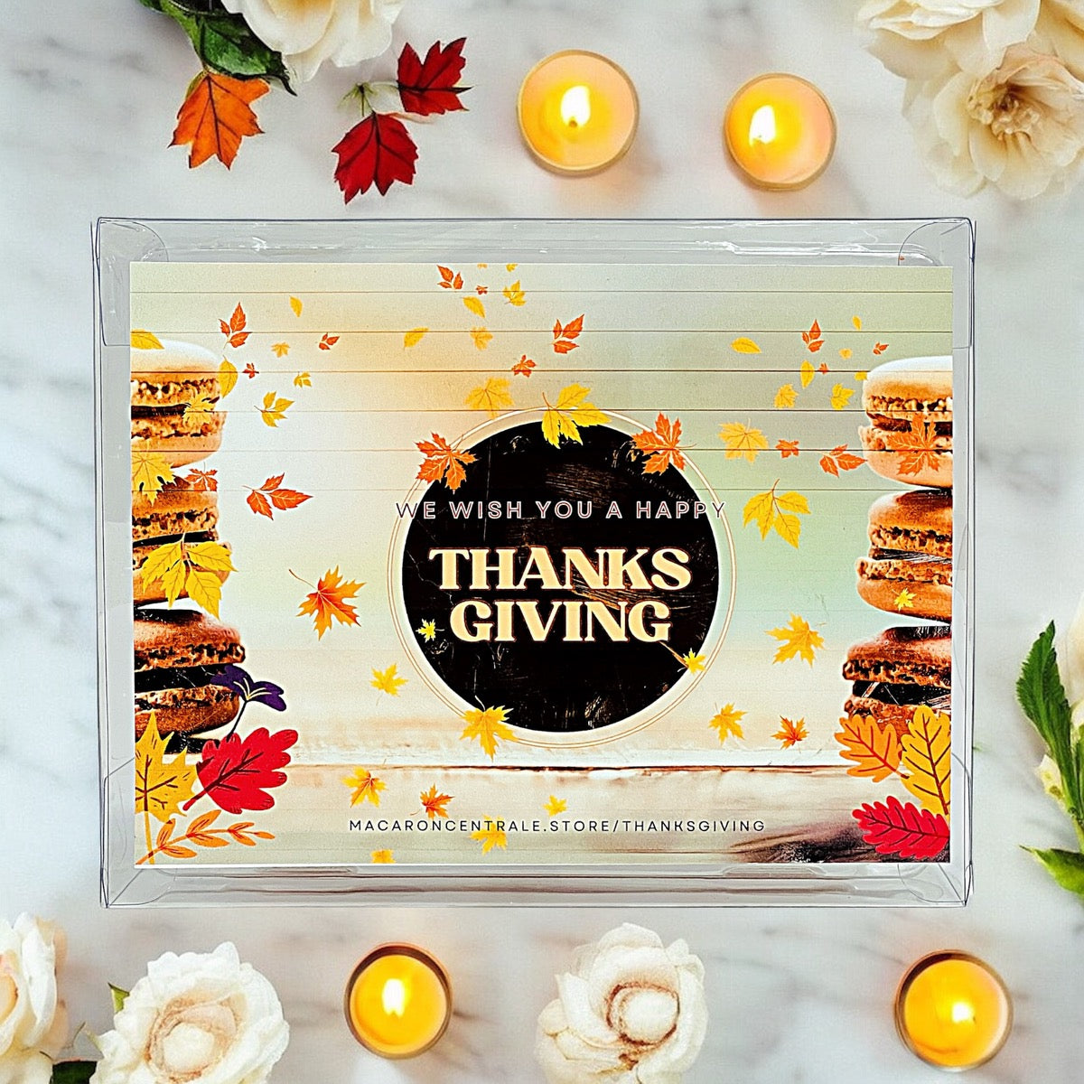 We Wish You a Happy Thanksgiving Macaron Set – Customizable Flavors