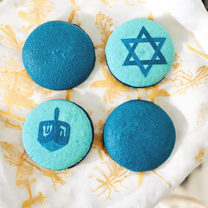 Star of David & Dreidel Vegan Macarons