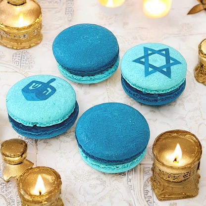 Star of David & Dreidel Vegan Macarons