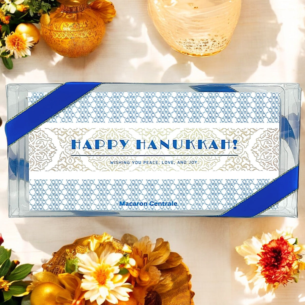 Happy Hanukkah Vegan Macaron Set - 6 or 12 Pack