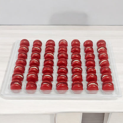 Red Velvet Mini Macarons - Perfect for Decorating Cupcakes, Cakes, Ice Cream, and More!