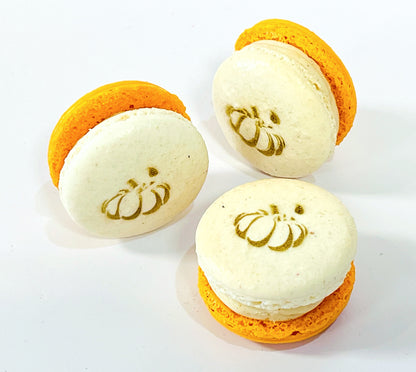 50 Pack Pumpkin Spice Caramel French Macarons | ideal for celebratory events.