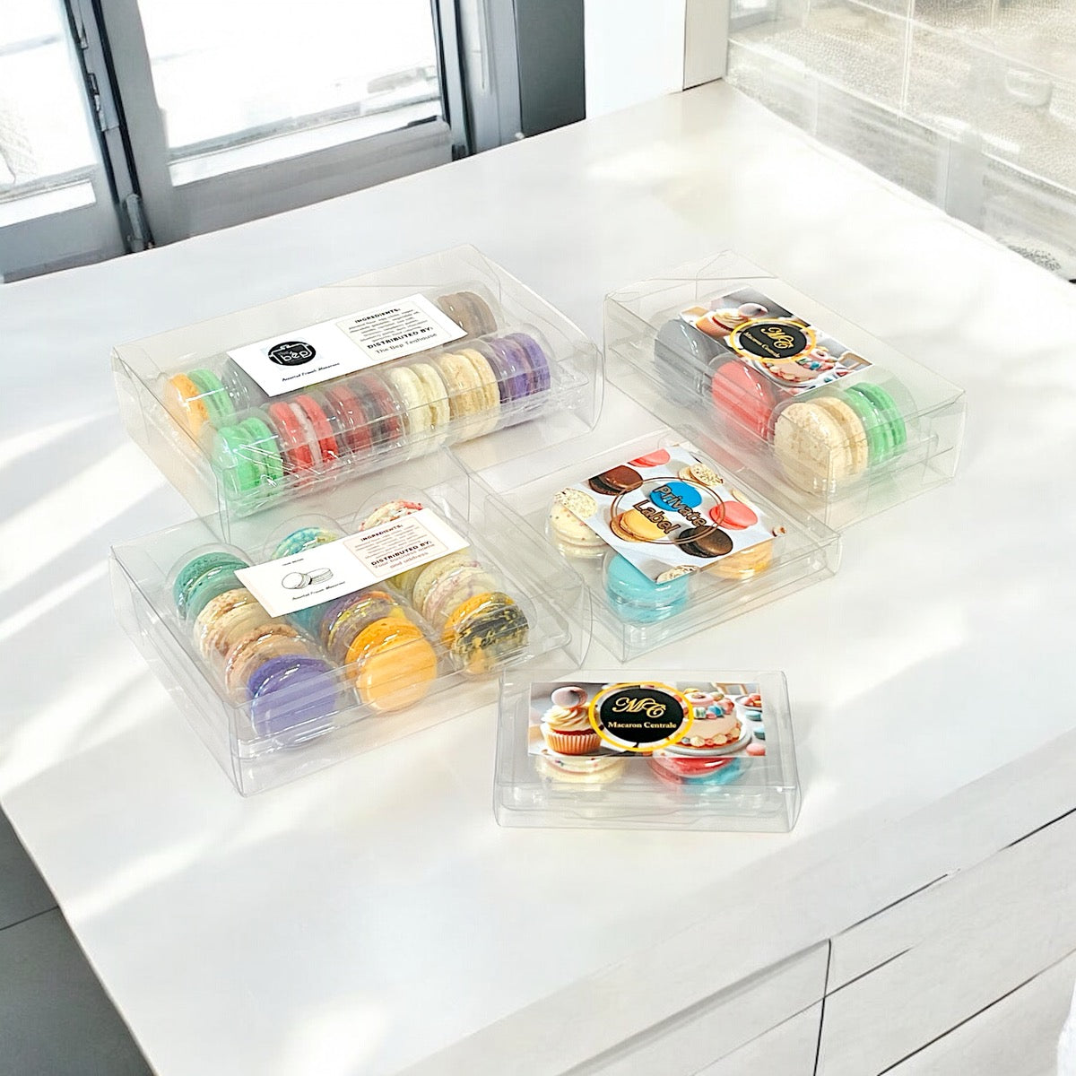 Customizable 4-Pack Classic Macaron Gift Set – Perfect for Private Label