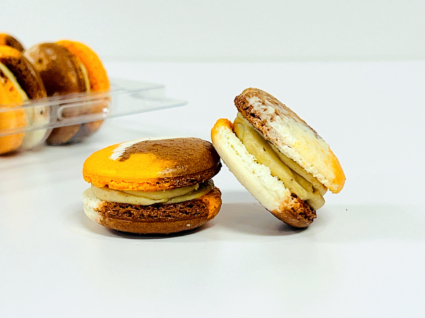 Pumpkin Spice Latte French Macarons