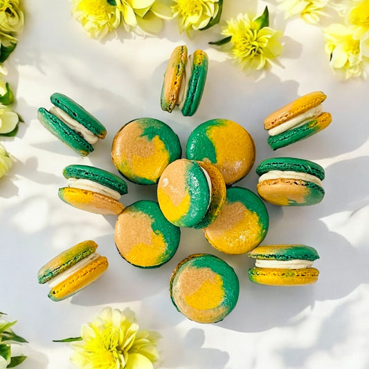 Hazelnut Pistachio French Macarons