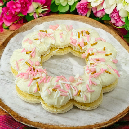 Macaron Wreath for Baby Showers - Pink or Blue Sprinkles