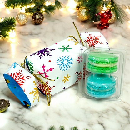 Holiday Candy Wrap Macaron Set - 6 Designs, Choose Your Flavors