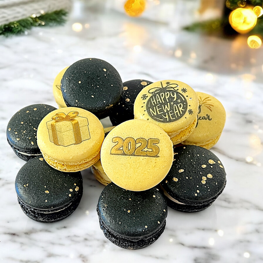 New Year 2025 Macaron Gift Set – Customizable Flavors in Elegant Packaging