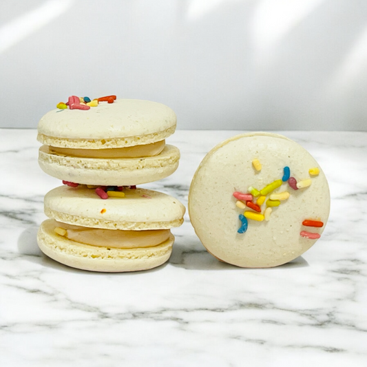 All Natural Birthday Vegan Macarons | Available in 4 & 12 Pack