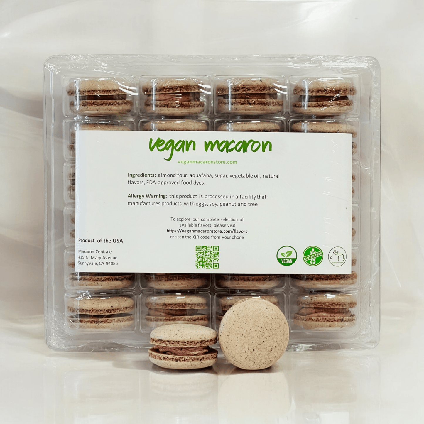 All Natural Açaí Lemon Vegan French Macarons | Available in 24 & 48 Pack - Macaron Centrale24 Pack