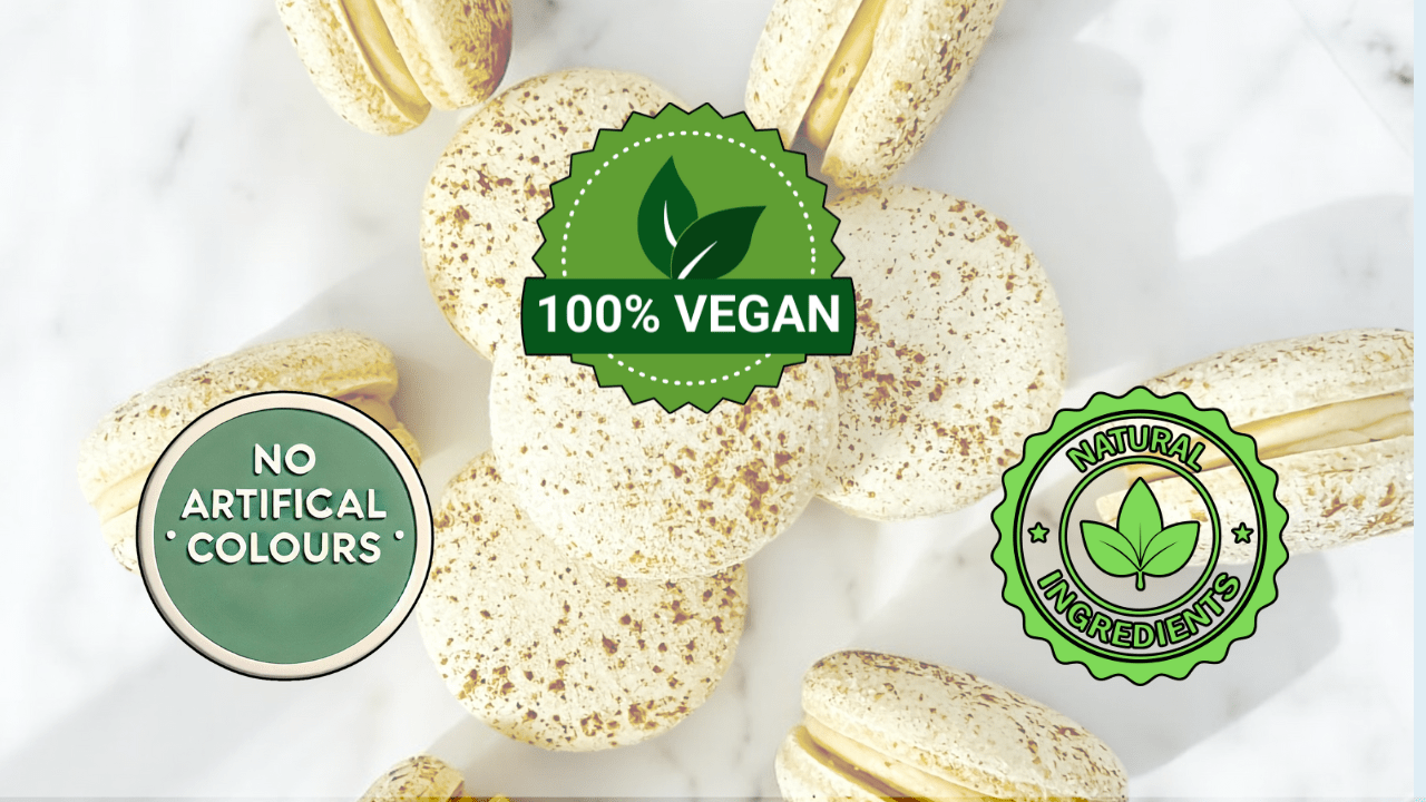 All Natural Birthday Vegan Macarons | Available in 4 & 12 Pack - Macaron Centrale4 Pack