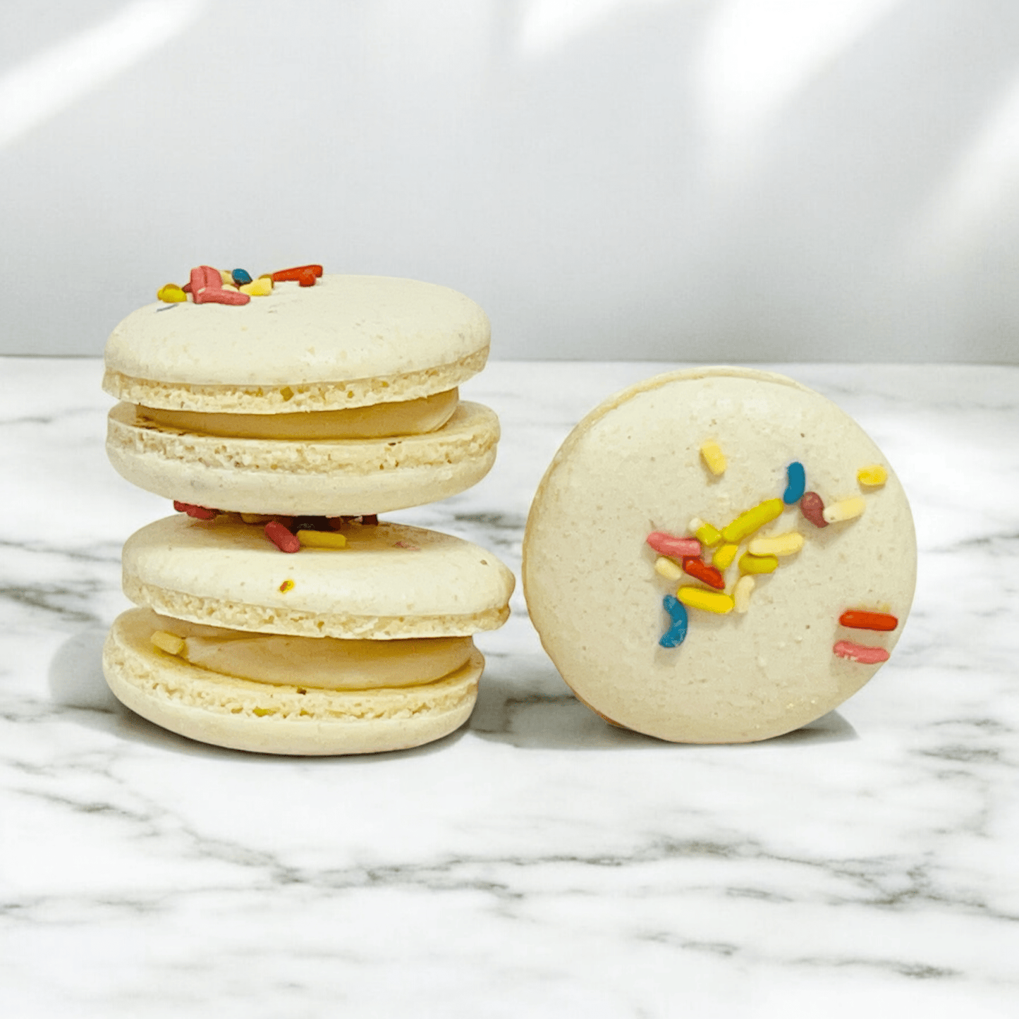 All Natural Birthday Vegan Macarons | Available in 4 & 12 Pack - Macaron Centrale4 Pack