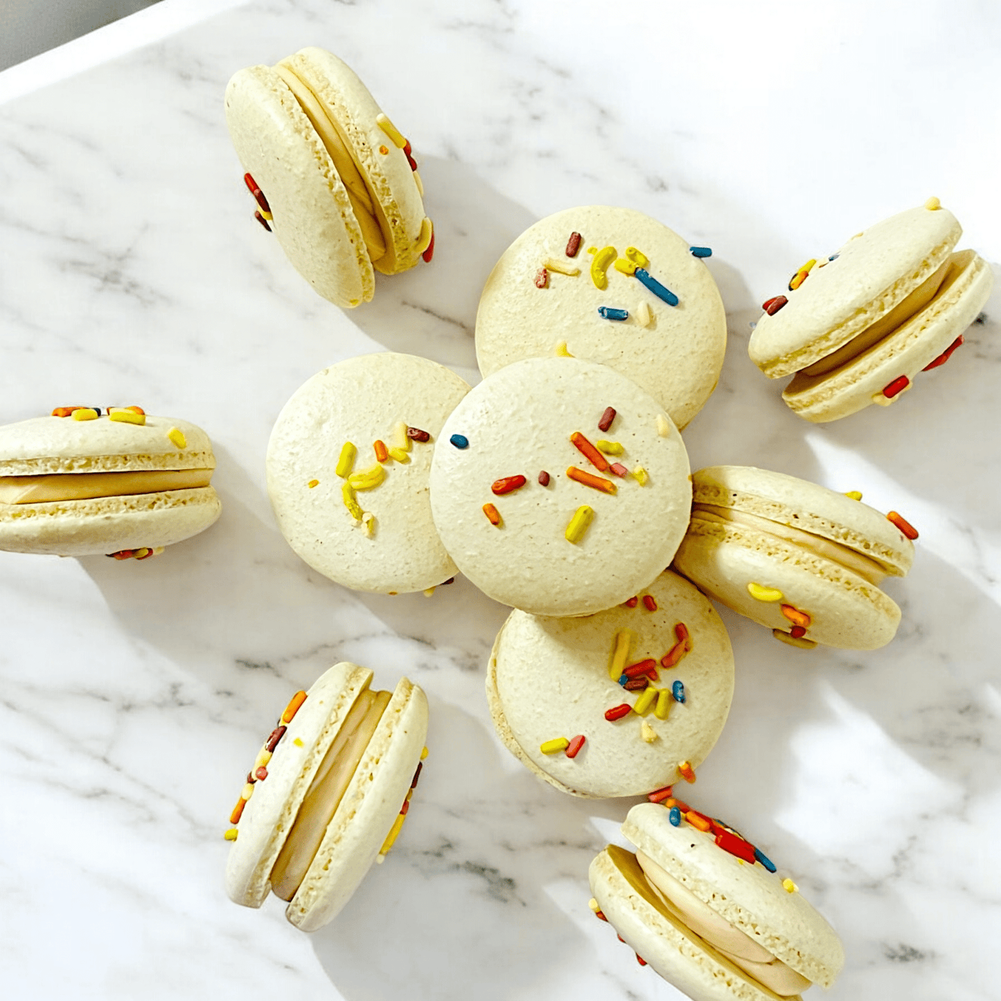 All Natural Birthday Vegan Macarons | Available in 4 & 12 Pack - Macaron Centrale4 Pack