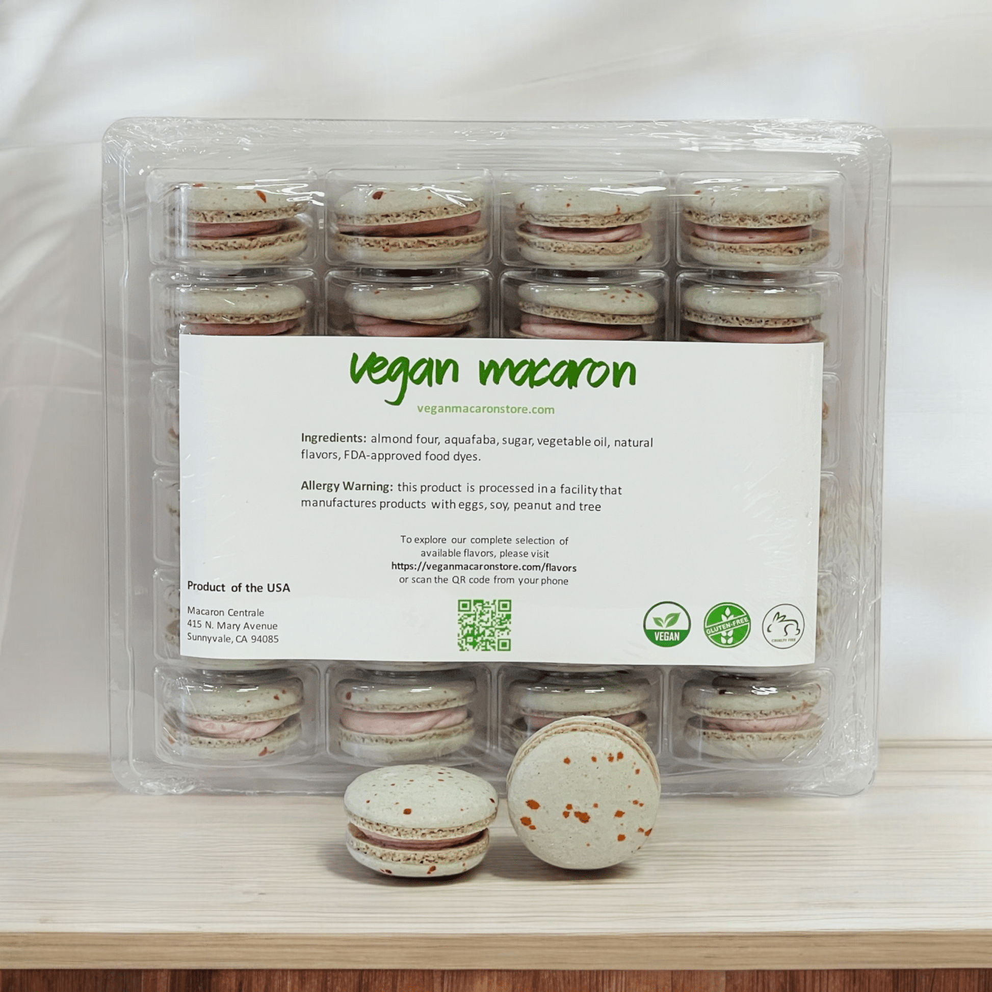 All Natural Blackberry Vegan French Macarons | Available in 24 & 48 Pack - Macaron Centrale24 Pack