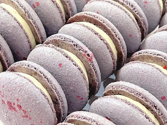 All Natural Blackberry Vegan French Macarons | Available in 24 & 48 Pack - Macaron Centrale24 Pack