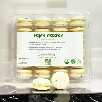 All Natural Creamy Coconut Vegan French Macarons | Available in 24 & 48 Pack - Macaron Centrale24 Pack